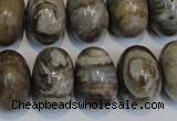 CSL20 15.5 inches 13*20mm rondelle silver leaf jasper beads wholesale