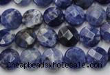CSO37 15.5 inches 10mm faceted coin sodalite gemstone beads