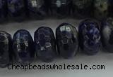 CSO665 15.5 inches 8*14mm faceted rondelle sodalite gemstone beads