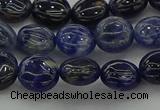 CSO670 15.5 inches 10mm flat round sodalite gemstone beads