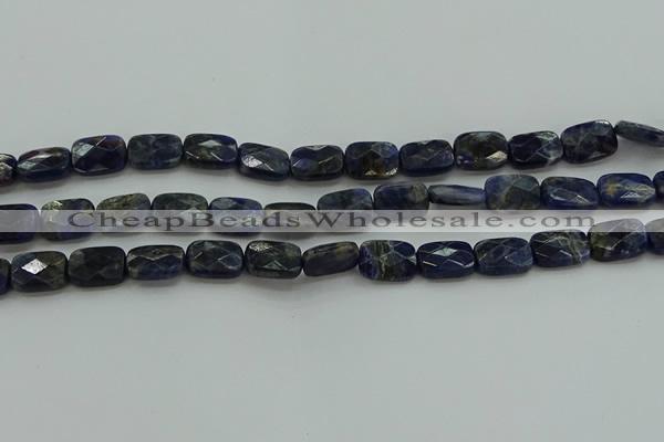CSO736 15.5 inches 10*14mm faceted rectangle sodalite gemstone beads