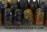 CSO766 15.5 inches 9*16mm faceted rondelle orange sodalite beads