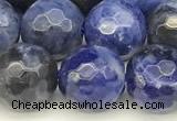 CSO912 15 inches 10mm faceted round sodalite beads wholesale
