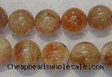 CSS19 15.5 inches 14mm round natural sunstone beads wholesale
