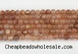 CSS752 15.5 inches 7mm round golden sunstone beads wholesale