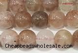 CSS800 15 inches 6mm round rainbow sunstone beads