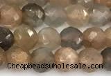 CSS825 15 inches 6mm faceted round sunstone beads