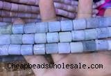 CTB251 15.5 inches 10*12mm tube natural aquamarine beads