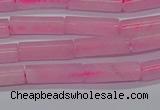 CTB311 15.5 inches 4*13mm tube rose quartz beads wholesale