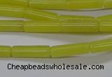 CTB323 15.5 inches 4*13mm tube lemon jade beads wholesale