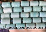 CTB655 15.5 inches 12*16mm faceted tube amazonite beads