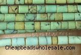 CTB802 15.5 inches 1mm tube turquoise beads wholesale