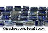 CTB951 15 inches 13*25mm - 14*19mm faceted tube lapis lazuli beads