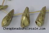CTD1111 Top drilled 8*25mm - 10*30mm nuggets plated quartz beads
