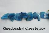 CTD1507 Top drilled 25*40mm - 35*55mm freeform agate slab beads