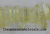 CTD1690 Top drilled 5*15mm - 7*35mm sticks dyed white crystal beads