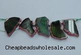 CTD1747 Top drilled 25*35mm - 35*50mm freeform agate slab beads