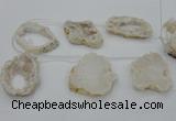 CTD1975 Top drilled 40*45mm - 50*60mm freeform druzy agate beads