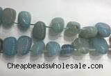 CTD2126 Top drilled 15*25mm - 18*25mm freeform agate beads