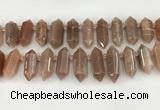 CTD2394 Top drilled 13*30mm - 14*42mm sticks moonstone beads