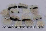 CTD2763 Top drilled 30*40mm - 35*45mm freeform druzy agate beads