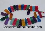 CTD2801 Top drilled 15*35mm - 20*40mm freeform agate gemstone beads