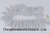 CTD2850 Top drilled 10*20mm - 15*50mm sticks plated quartz beads