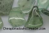 CTD305 Top drilled 15*20mm - 20*25mm freeform green rutilated quartz beads