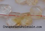 CTD315 Top drilled 15*18mm - 18*20mm faceted freeform citrine beads