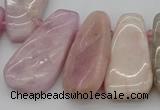 CTD3598 Top drilled 10*22mm - 15*45mm freeform kunzite gemstone beads