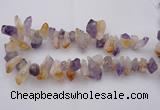 CTD376 Top drilled 15*20mm - 18*25mm nuggets amethyst & citrine beads