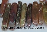 CTD525 Top drilled 10*25mm - 10*60mm wand plated agate beads