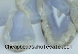 CTD608 Top drilled 18*25mm - 30*45mm freeform blue lace agate beads