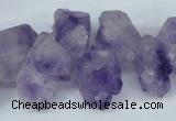 CTD630 Top drilled 8*12mm - 18*25mm faceted nuggets amethyst beads