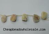 CTD801 Top drilled 20*30mm - 25*35mm freeform agate beads