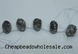 CTD805 Top drilled 20*30mm - 25*35mm freeform agate beads