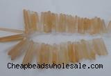 CTD969 Top drilled 6*25mm - 8*65mm sticks red quartz beads