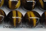 CTE1246 15.5 inches 14mm round AA grade yellow tiger eye beads
