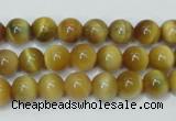 CTE128 15.5 inches 8mm round yellow tiger eye gemstone beads