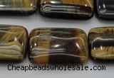 CTE1380 15.5 inches 15*20mm rectangle yellow & blue tiger eye beads