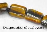 CTE14 15.5 inches 18*25mm rectangle yellow tiger eye beads