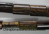 CTE311 15.5 inches 12*18mm flat tube yellow tiger eye gemstone beads