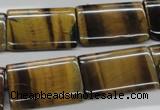 CTE312 15.5 inches 18*25mm flat tube yellow tiger eye gemstone beads