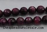 CTE473 15.5 inches 10mm faceted round red tiger eye beads wholesale