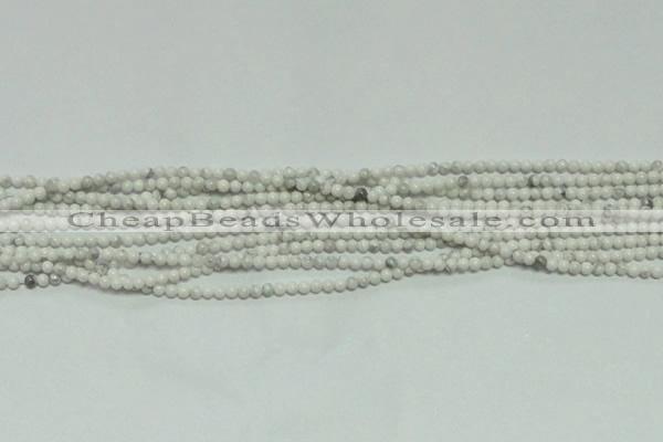CTG135 15.5 inches 3mm round tiny white turquoise beads wholesale