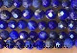 CTG2159 15 inches 2mm,3mm faceted round lapis lazuli beads
