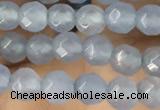 CTG2530 15.5 inches 4mm faceted round agate beads wholesale
