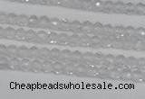 CTG600 15.5 inches 2mm faceted round white crystal beads