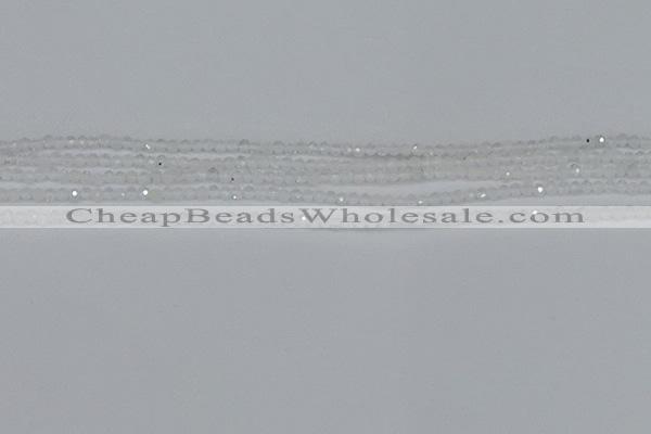 CTG603 15.5 inches 2mm faceted round white moonstone beads