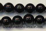 CTO105 15.5 inches 14mm round natural black tourmaline beads
